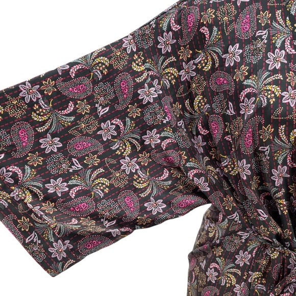 Victoria's‎ Secret Womens XS/S Satin Short Sleeve Kimono Floral Paisley Robe NWT - Picture 3 of 6